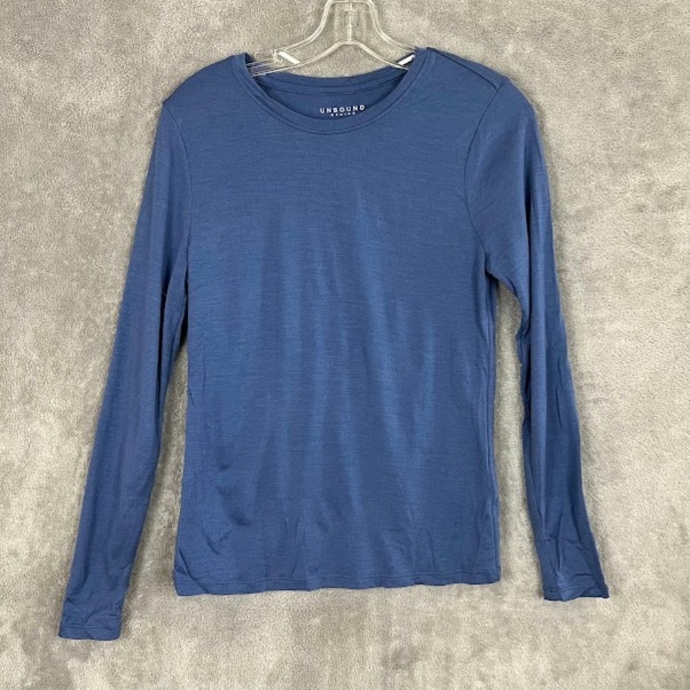 Unbound Merino Wool Baselayer Womens S Bllue Long Sleeve Performance Outdoor